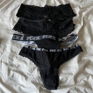 4 nwt pink Victoria’s Secret panties. Size large